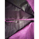 Handwoven pure Tussar silk saree with ghicha pallu in burgundy and pink color - Tussar Silk Sarees
