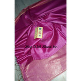 Handwoven pure Tussar Munga silk saree in pink color - Tussar Munga Silk saree
