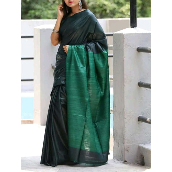 Handloom Tussar Ghicha Silk Saree