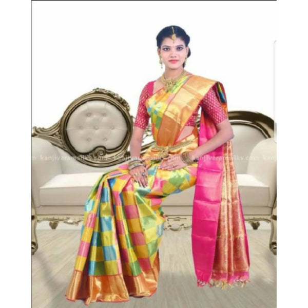 Multi Colour Weaving Linen Printed Saree