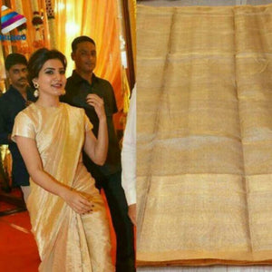 Uppada gold and silver handwoven full tissue saree - Uppada Tissue Saree