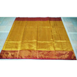 Uppada gold with pink handwoven full tissue saree - Uppada Tissue Saree