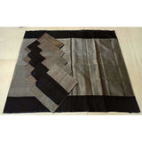 Uppada gray with black handwoven full tissue saree - Uppada Tissue Saree