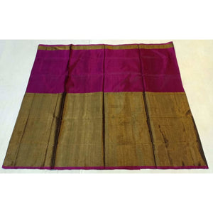 Uppada magenta pink half tissue half silk handwoven saree - Uppada half Silk half Tissue Saree