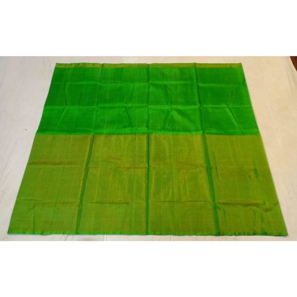 Uppada parrot green half tissue half silk handwoven saree - Uppada half Silk half Tissue Saree